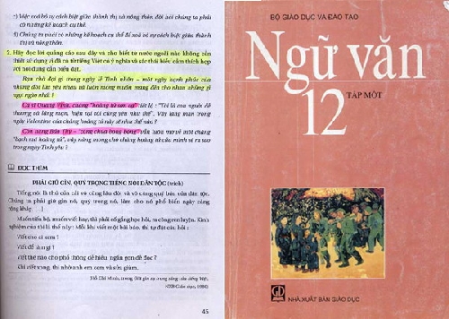 Sách Ngữ văn 12 để lọt 'cục sạn'?